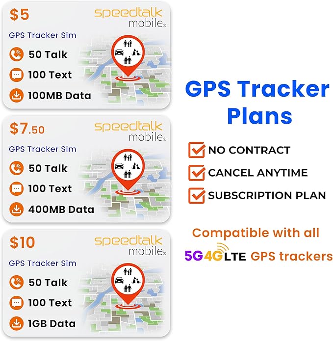 SpeedTalk SIM Card for GPS Trackers Pet Kids Senior Vehicle Car Activity 4G LTE - Image 4