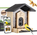 TT Nature Bird Feeder with Camera, Upgraded 1.5L Smart Birdhouse Al Identify for 10000 Plus Species, Auto Capture & Real-time Notifications, Ideal Gift for Bird Lovers (Iron Roof)