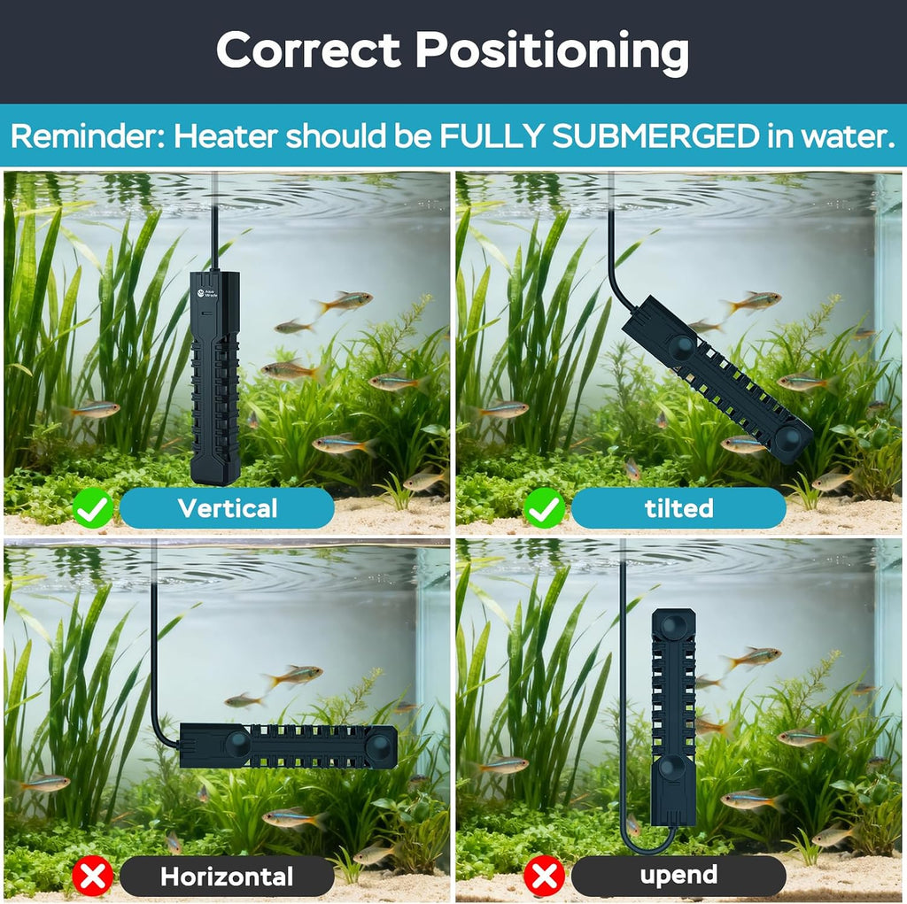 AquaMiracle 200W Submersible Aquarium Heater with LED Digital Display