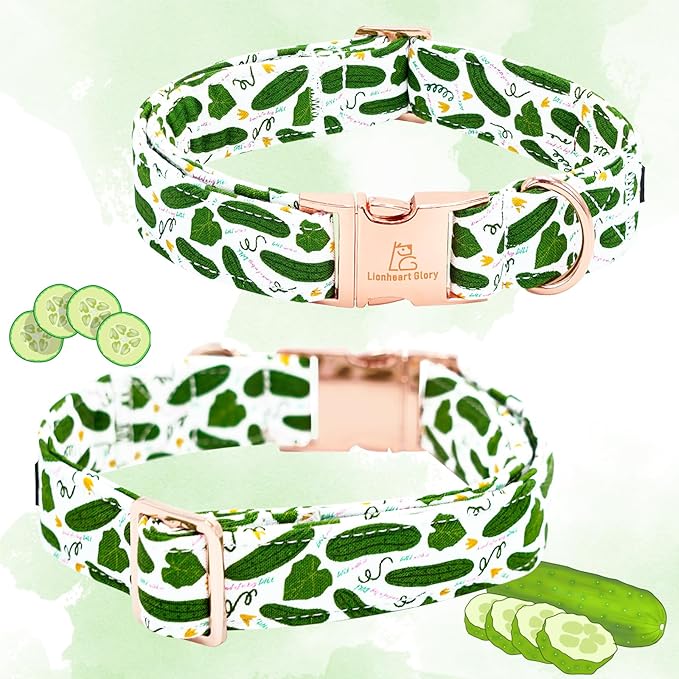 Lionheart glory Dog Bow Collar Cucumbers Print Dog Collar - Image 5