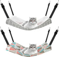 Jetec 2 Pack Cat Hammock for Cage, Catio Accessories Reversible Soft Cats Bed by Jetec