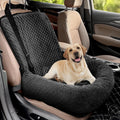 Dog Car Seat for Small Medium Dogs,Detachable Washable Travel Safety Pet Booster Seat, Comfy Ultra Soft and Multifunctional Car Travel Bed,Black