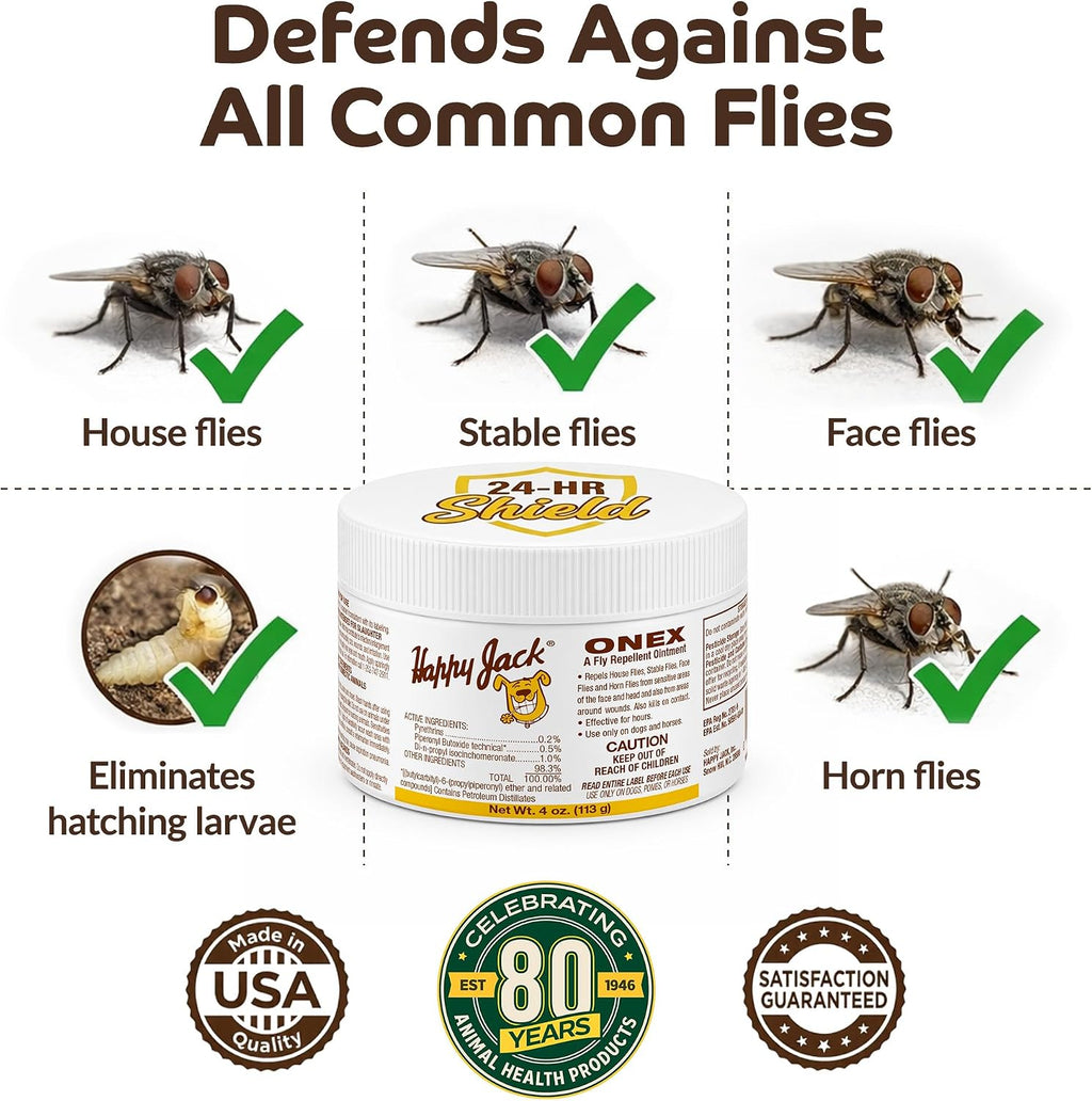 Happy Jack Onex Fly Repellent Ointment, 4 oz