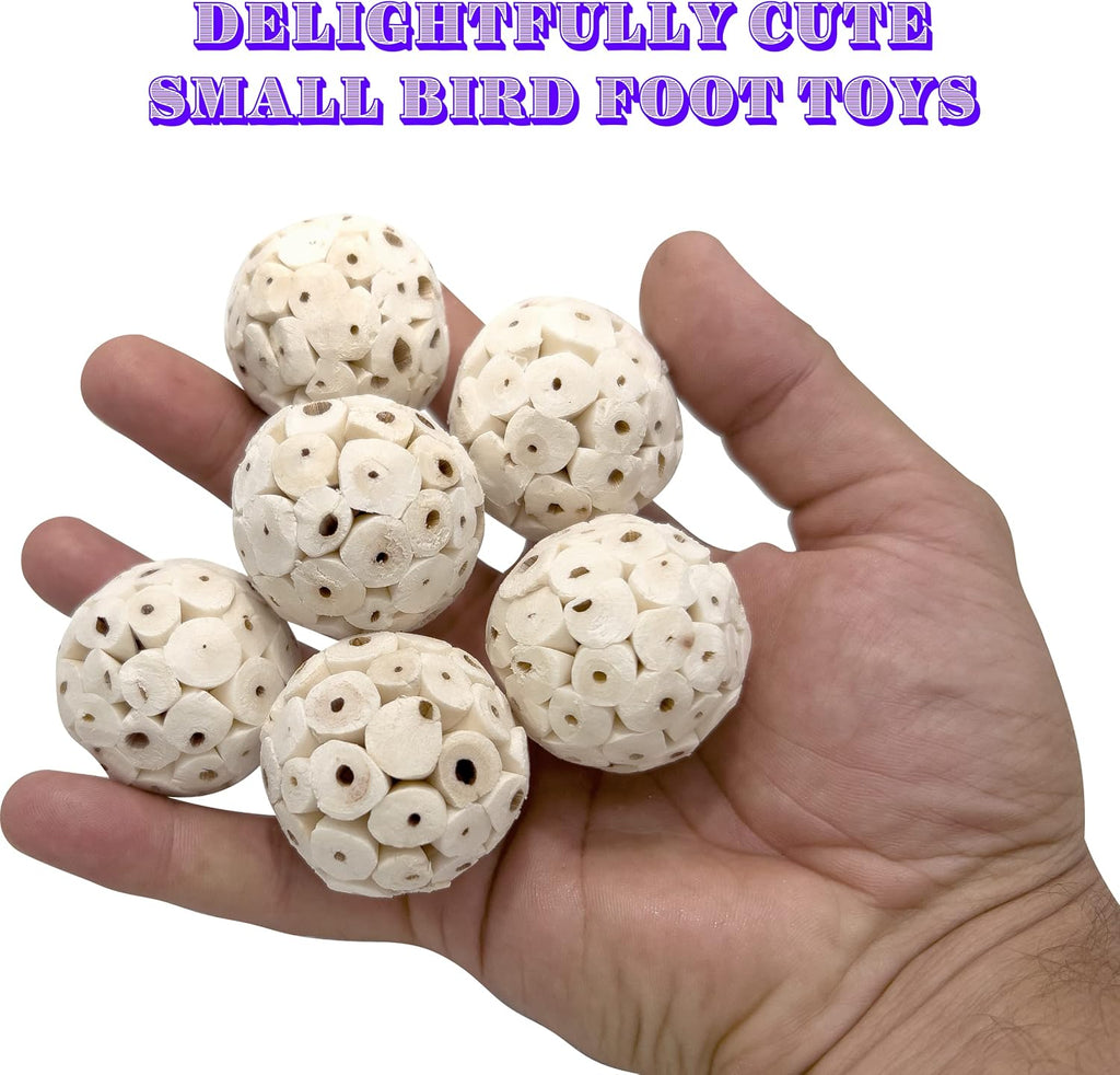 5122 Mini Sola Balls Pk6 - Natural Bird Foraging Chew Toys