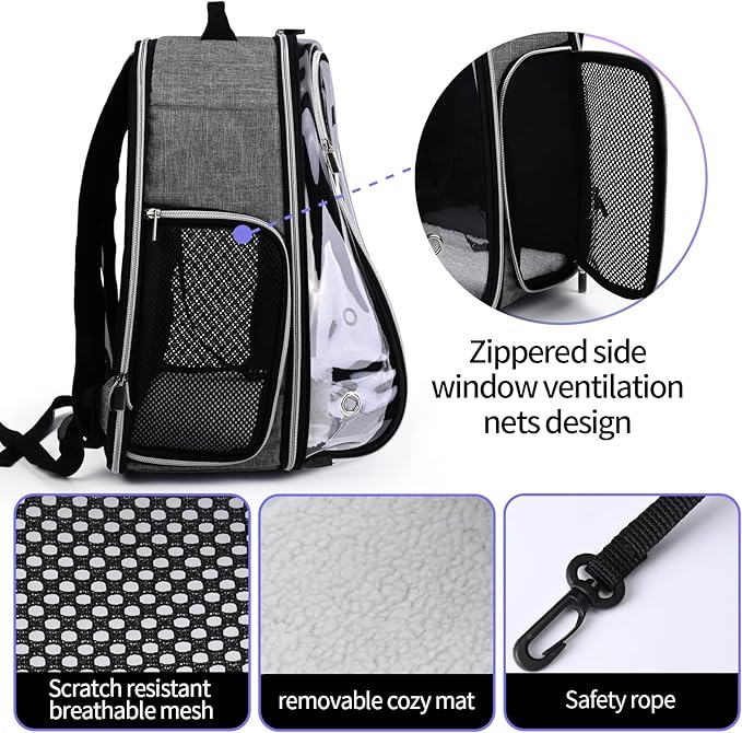 BAGLHER Cat Carrier Backpack Bubble - Image 4