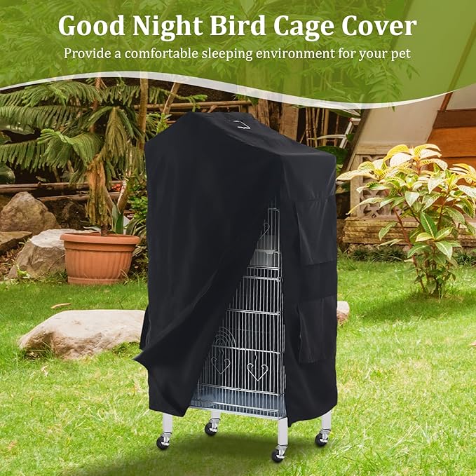 Bird Cage Cover Birdcage Cover, Washable Protection Blackout Cover Waterproof - Image 2