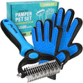 Maxpower Planet Pet Grooming Brush and 2X Grooming Gloves Combo by MaxpowerPlanet