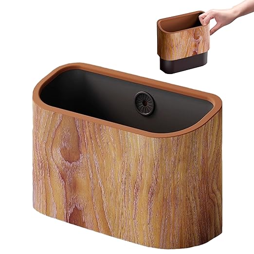 Cat Litter Scoop Holder – Wood-Grain Dual-Open Scoop Caddy by Ayipaqen