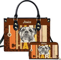 Personalized Pet Mom Leather Handbag – Custom Name Dog Cat Photo Purse by Encycom
