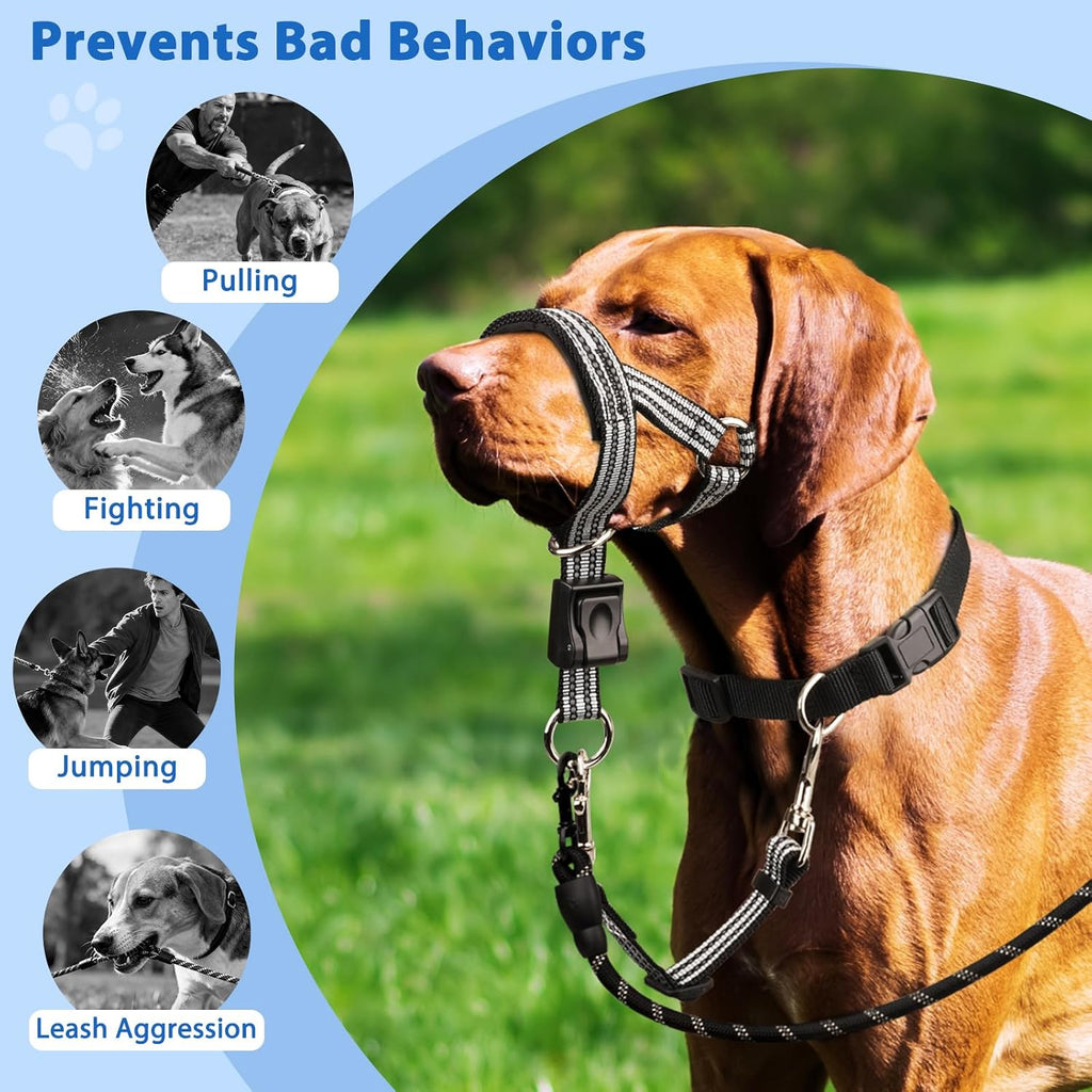 BARKLESS No Pull Dog Head Collar for Gentle Training Walking, Head Halter