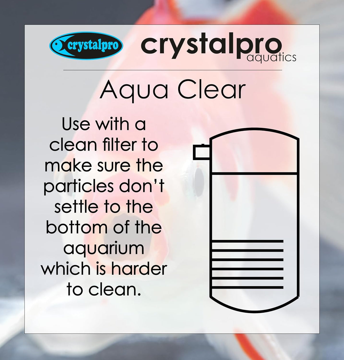 Crystalpro Water Clarifier 16.9 Oz - Aqua Clear Treats 2650 Gallons - Clear Cloudy Fish Tank Water - for Freshwater Aquariums and Fish Ponds -Fish Tank Cleaner- Use with Aquarium Filter