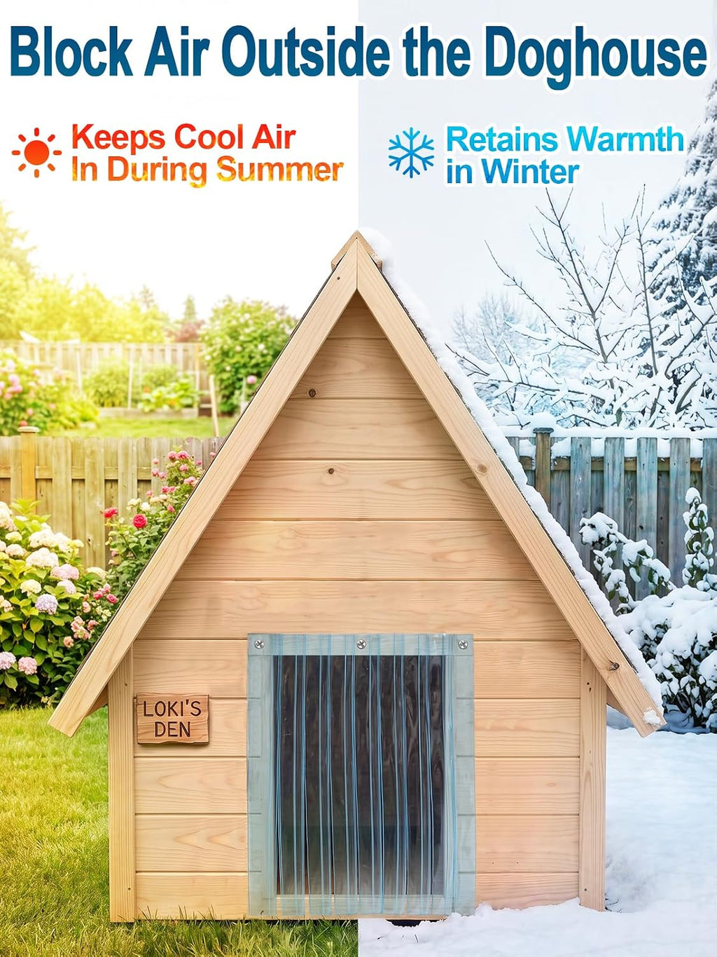 15.7in x 4.9ft Dog Door Replacement Flaps