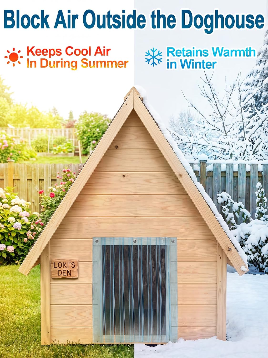 15.7in x 4.9ft Dog Door Replacement Flaps