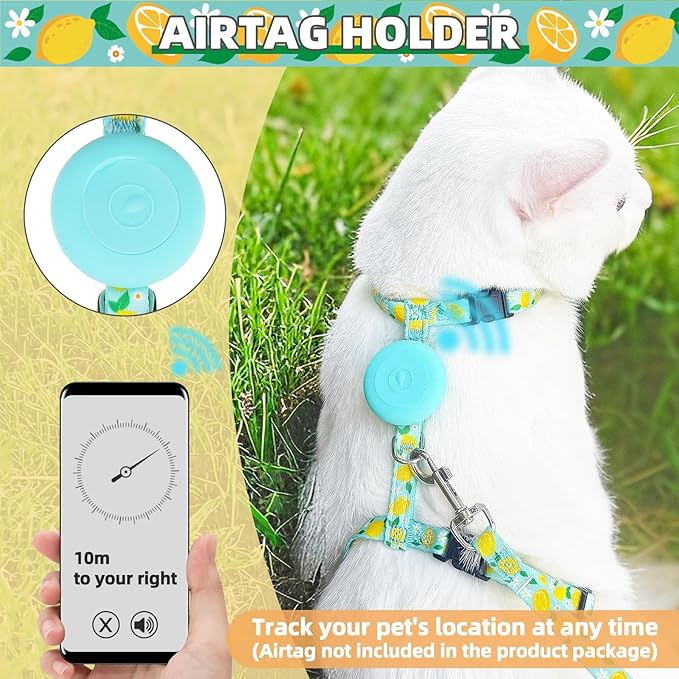 PUPTECK Adjustable Cat Harness and Leash Set Escape Proof Kitten Strap Collar - Image 3