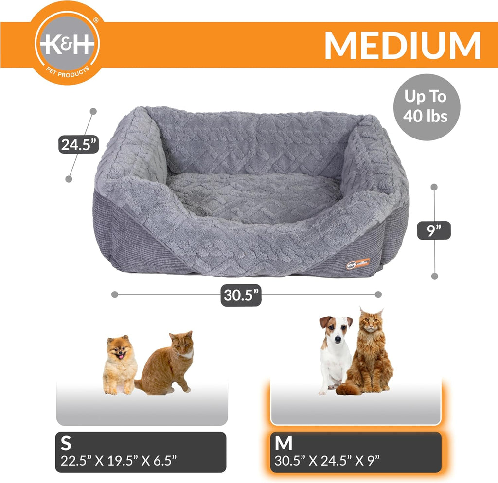 K&H Heated Pet Bed, Thermo-Pet Lounge Sleeper Indoor, Safety Listed Medium