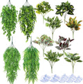Suncalla 12 Pcs Reptile Plants Terrarium Hanging Vines, Lush