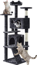 Yaheetech 62in Cat Tree Tower, Double Condo, Multi Platforms, Scratch Posts