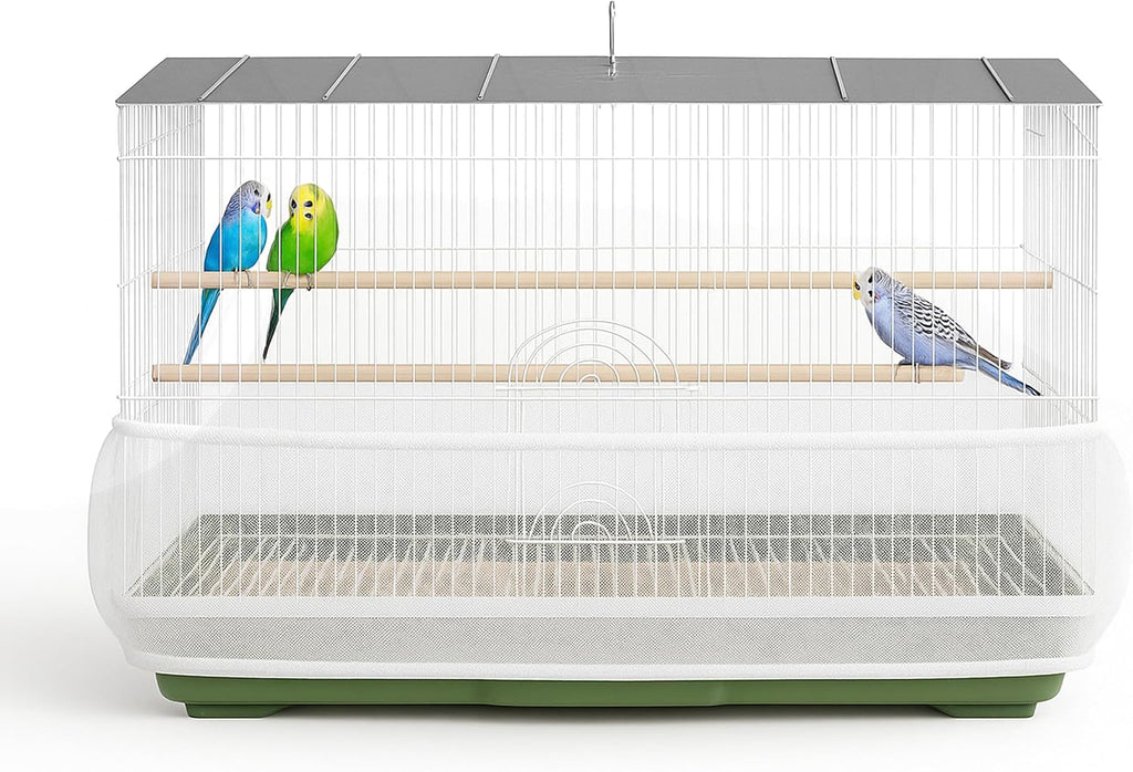 Universal Bird Cage Seed Catcher Universal Mesh Skirt Cover Stretchy Small Animal Cages Cover Pet Removable Durable Protector (Seed Catcher)