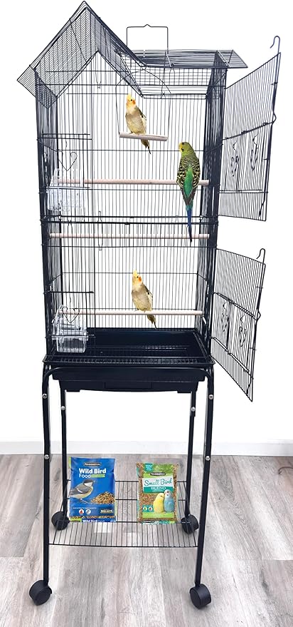 63" Roof Top Bird Flight Parrot Pet House Home Cage - Image 3