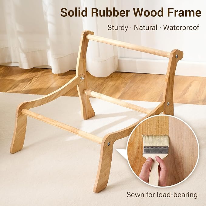 Solid Wood Cat Couch Bed for Indoor Cats, Modern Cat Sofa - Image 7