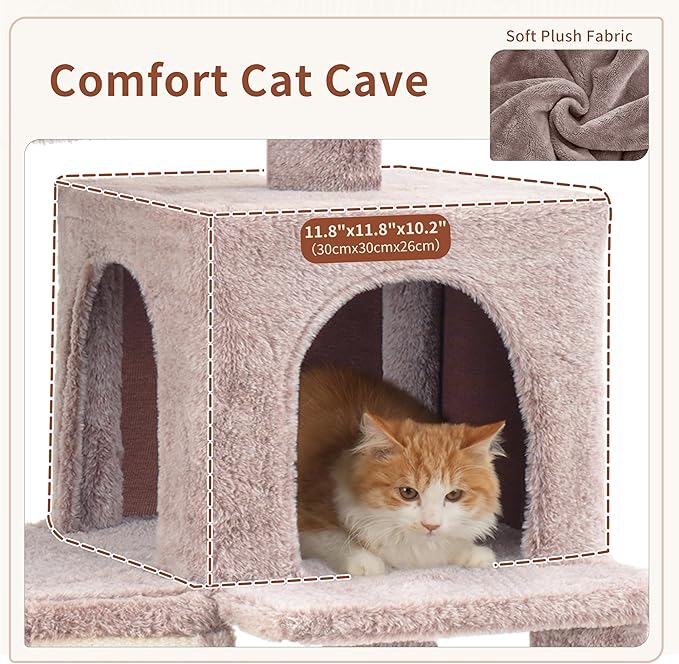 Multi-Level Cat Tree for Indoor Cats, Cat Tower - Image 3
