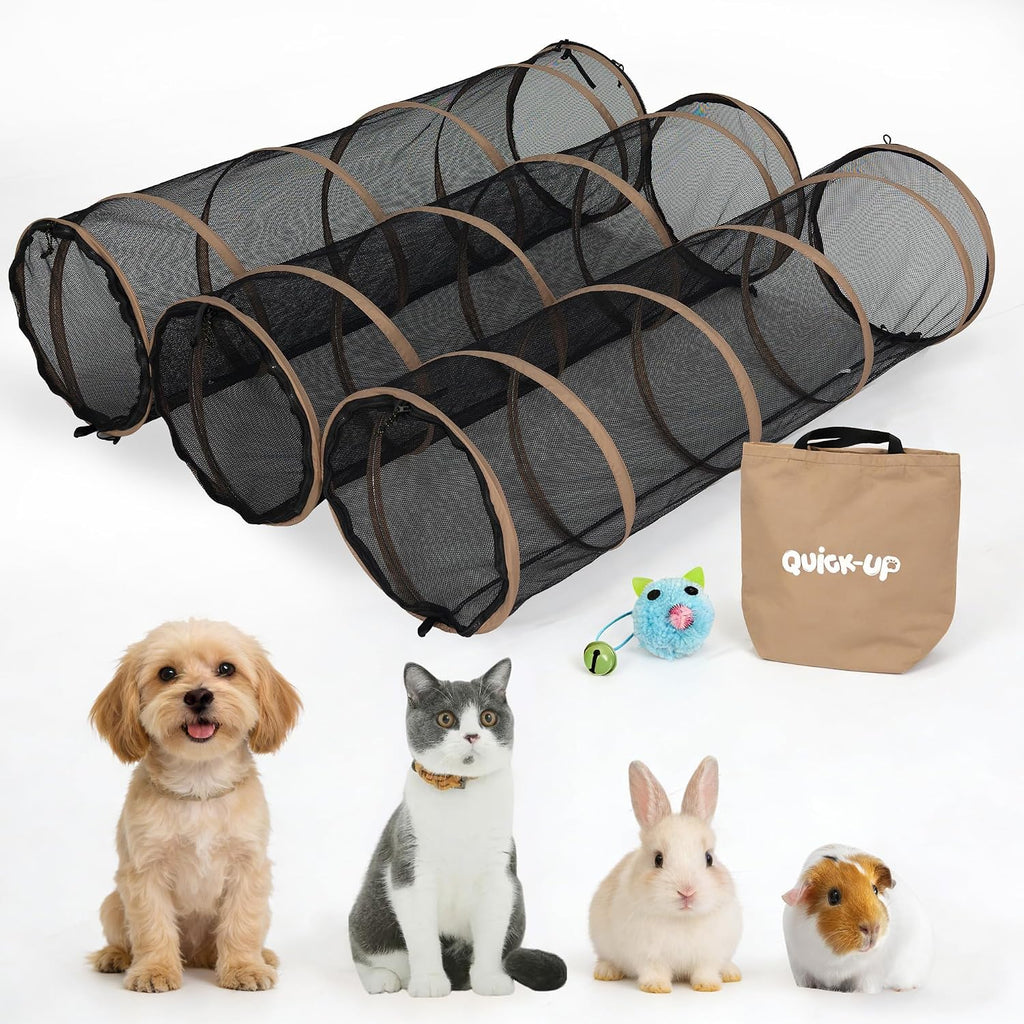 Cat Furniture for Indoor and Outdoor Playpen Portable Cat Tunnels, Kennel Enclosure,Portable Catio for Indoor Cats, Dogs & Small Animals,Easy Connected with Tents or Cubes,2 Packs