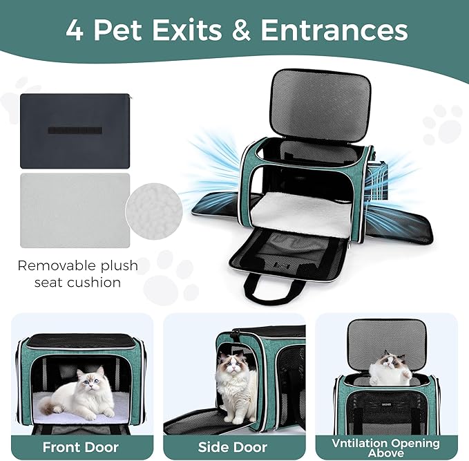 BAGLHER Pet Travel Carrier, Cat Carriers Dog Carrier - Image 4