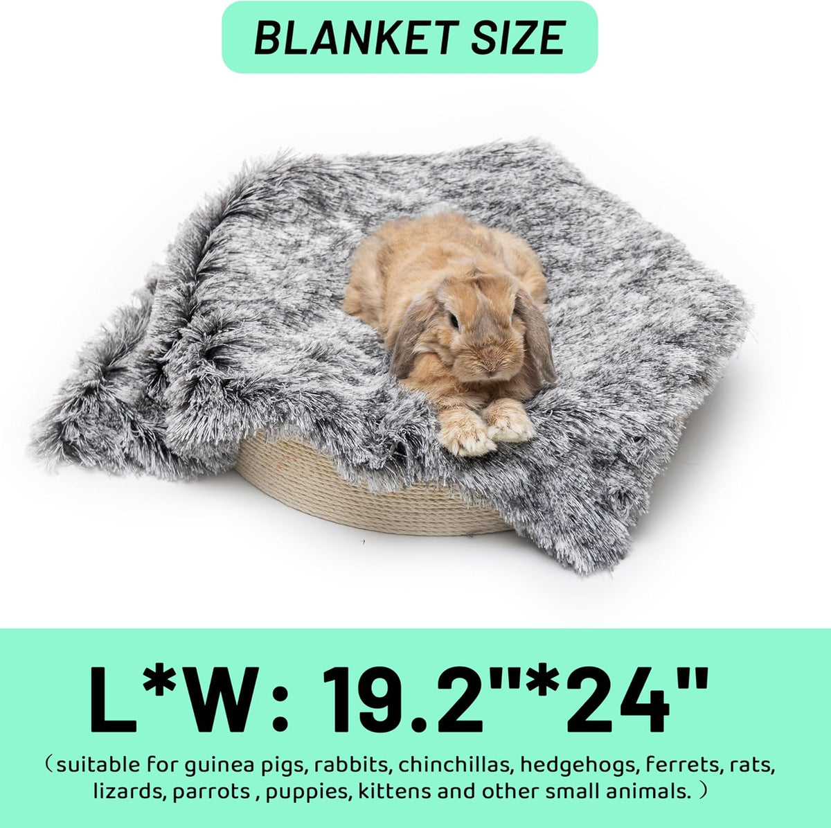 Guinea Pig Blankets 4 Pack, Warm Cozy Fleece Pet Cage Accessories