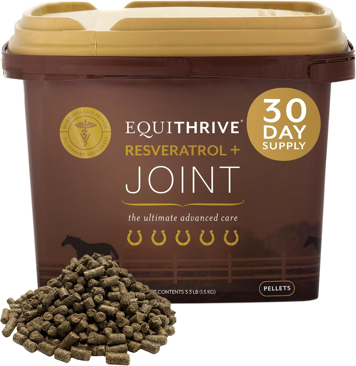 Equithrive Resveratrol Plus Joint Pellets for Horses, 1.65 lbs
