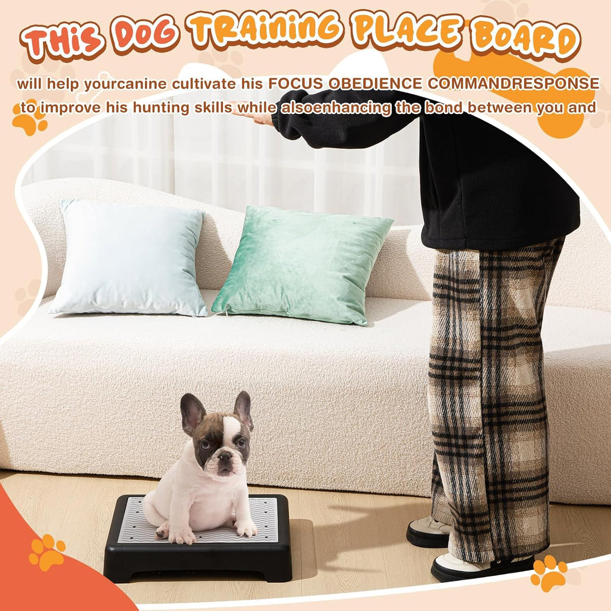 Chunful 2 Pcs Dog Training Platform, Dog Place Board with Non-skid Surface