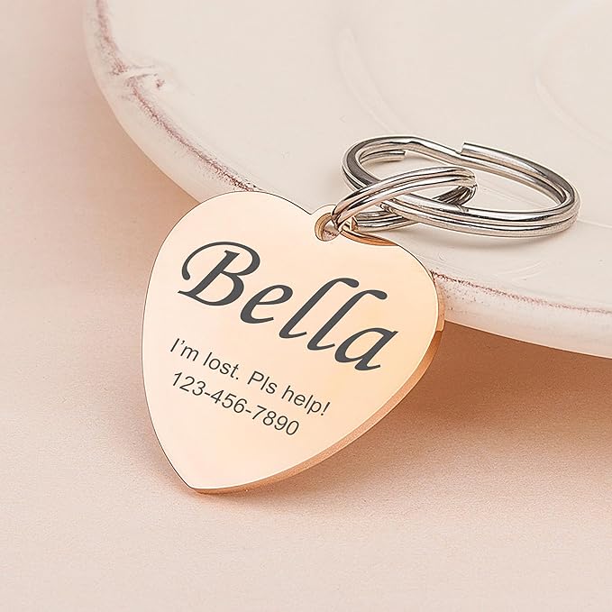 Anavia Personalized Pet ID Tags, Stainless Steel Glossy Laser Engraved Dog Cat - Image 8