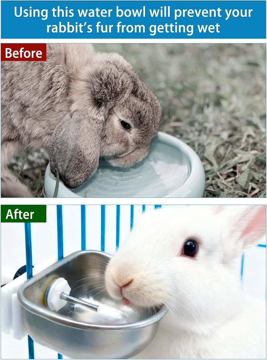 Rabbit Drinking Water Bowl, 10PCS Nipple Drinker Feeder Pet Cage
