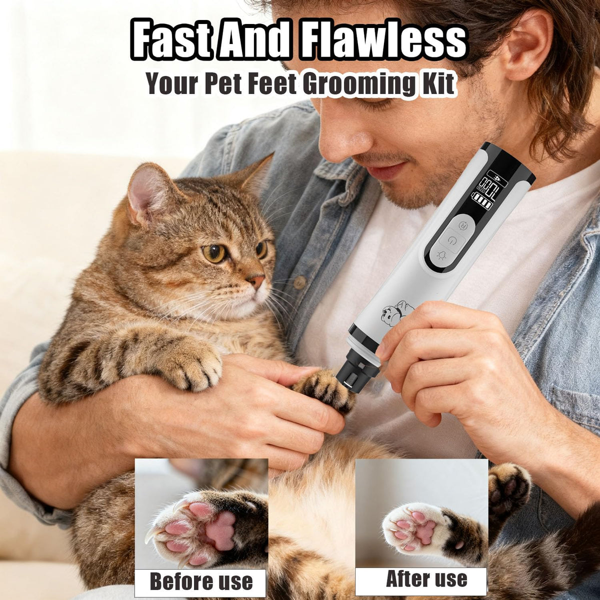 Quiet Dog Nail Grinder Safe & Stress-Free for Sensitive Dogs Cats