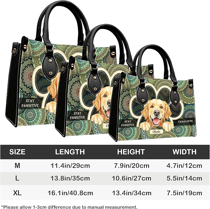 Personalized Pet Mom Leather Handbag – Custom Name Dog Cat Photo Purse - Image 7