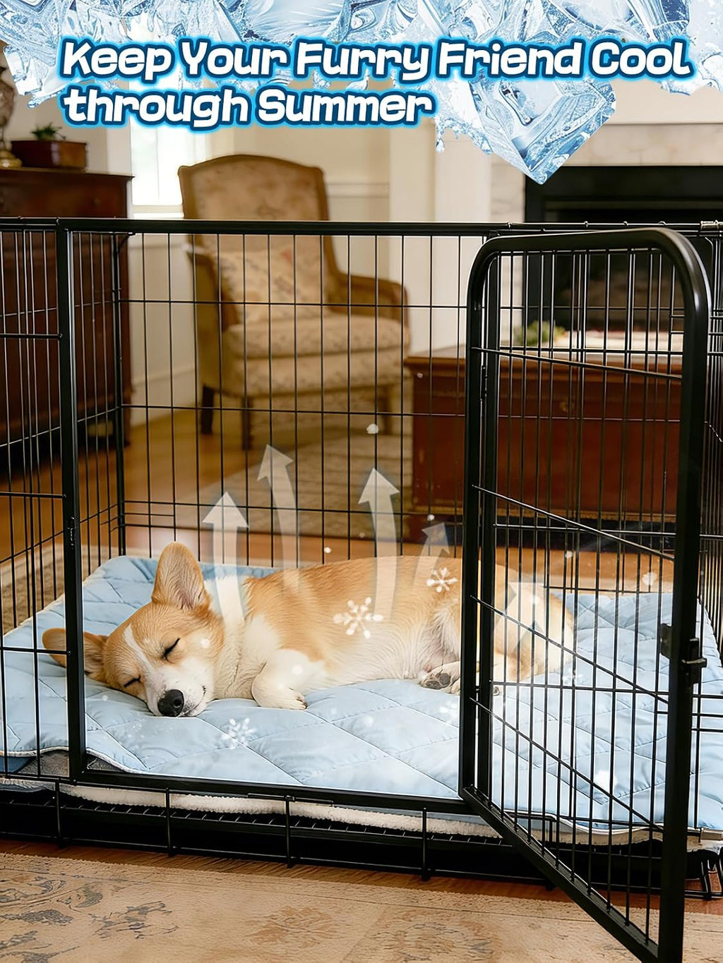 29x40in Cooling Blanket for Dogs - Machine Washable Blanket with Q-MAX>0.4