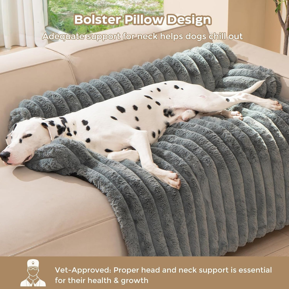 Avont Breathable Dog Couch Mat, Non-Slip Sofa Protector with Soft Plush