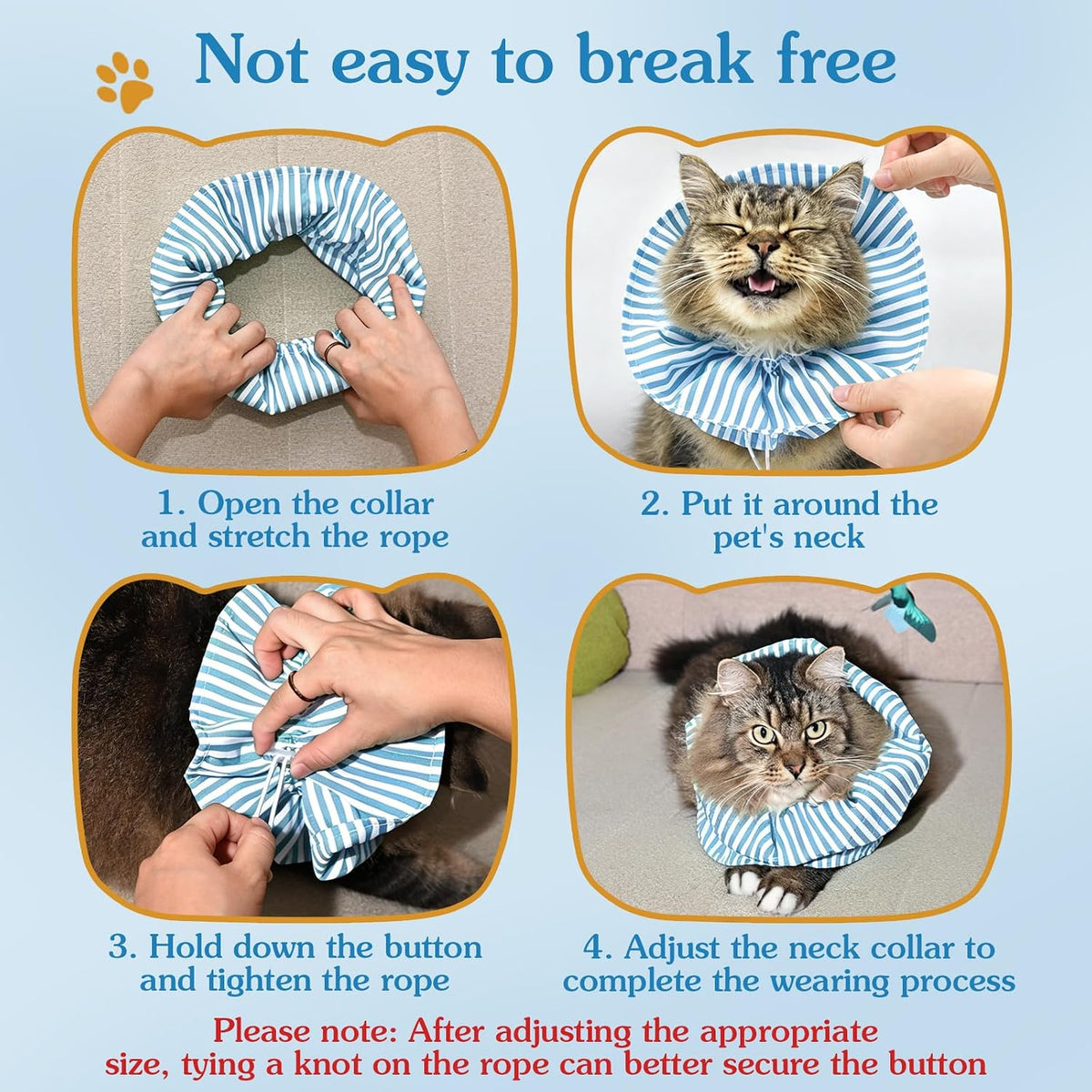 Cat Cone Collar Soft Recovery Collar Adjustable Surgery Cone for Kittens