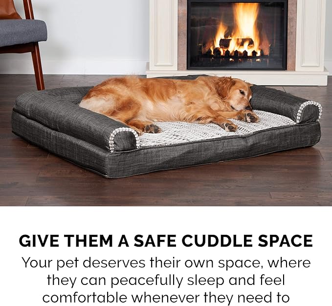 Furhaven Orthopedic Dog Bed for Medium/Small Dogs w/ Removable Bolsters & - Image 10