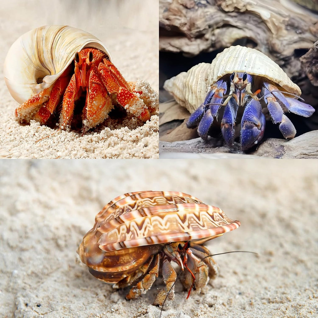 6PCS Large Hermit Crab Shells 3"-3.5" Seashells, Opening 1.5"-2.5"