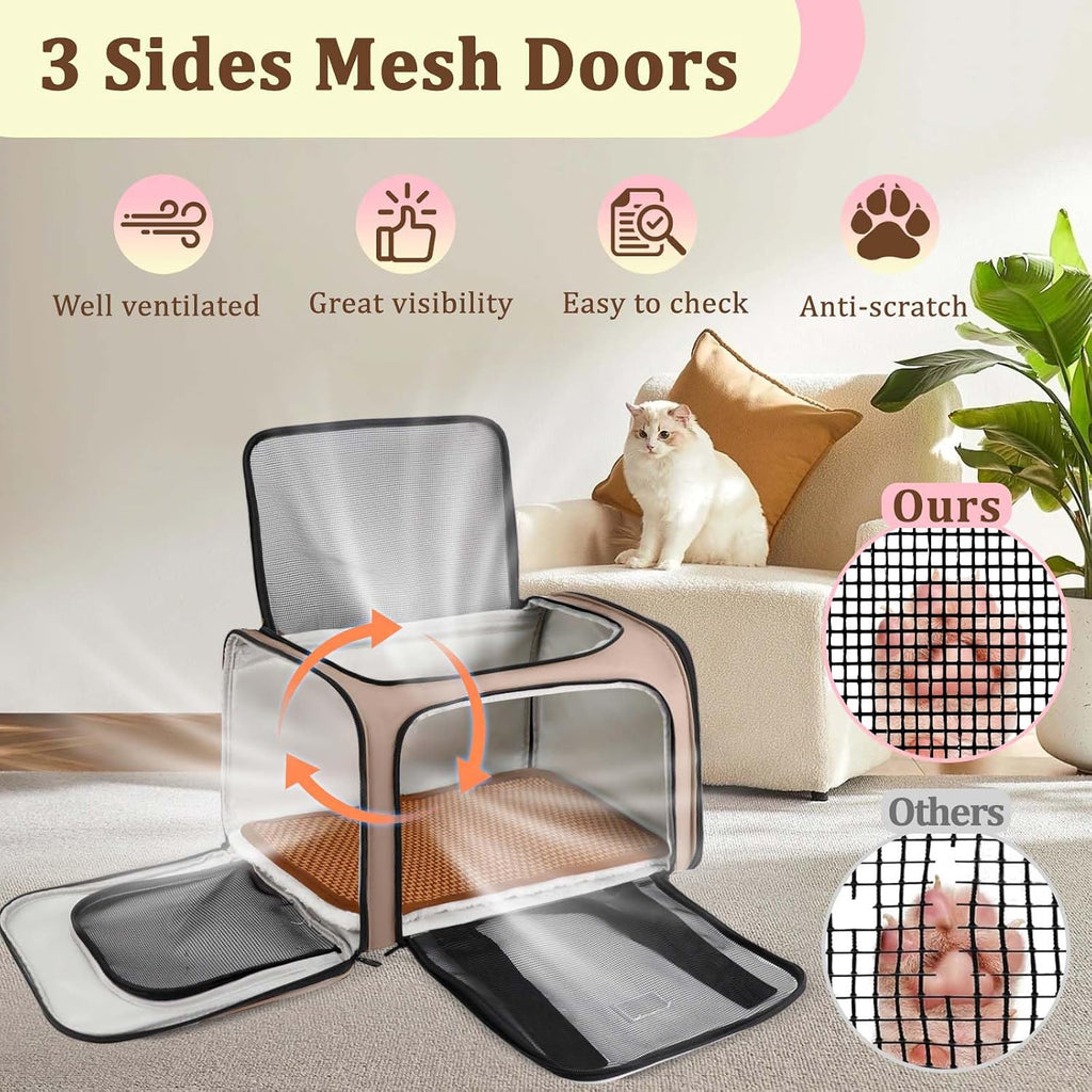 Cat Carrier Soft Sided for Cats and Small Dogs