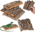 DOITOOL 8 Pcs Reptile Bark Hides, Tree Cork Bark Flats Terrarium Decoration