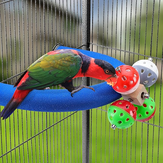 U Shape Parrot Perch Stand Toy Bird Platform Sand Paw Grinding Clean Stick - Image 7