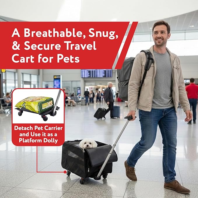dbest products Rolling Pet Carrier - Image 8