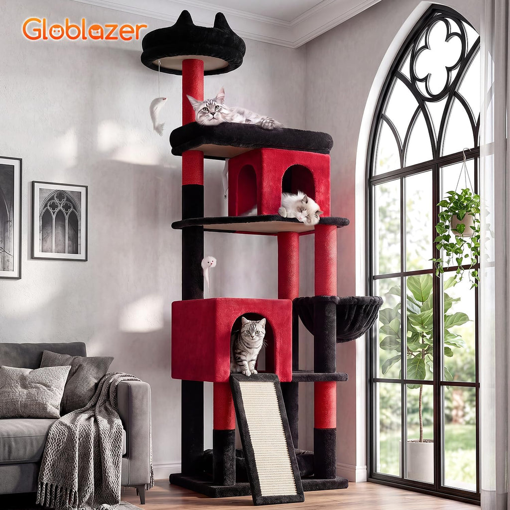 Globlazer S72 Heavy Duty Gothic Cat Trees for Large Cats 20 lbs+, Goth