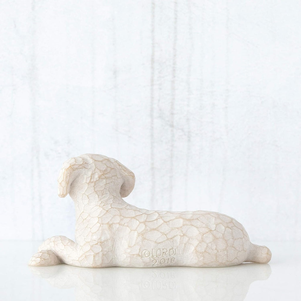 Willow Tree Love My Dog (Small, Lying Down), Sculpted Hand-Painted Figure