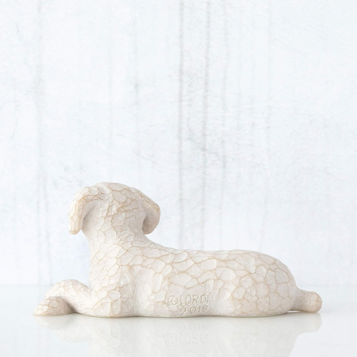 Willow Tree Love My Dog (Small, Lying Down), Sculpted Hand-Painted Figure