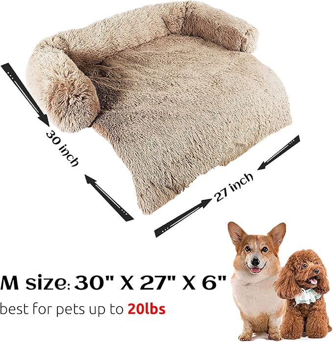 HACHIKITTY Calming Pet Sofa Bed Mat, Washable Plush Couch Cover, Furniture - Image 5