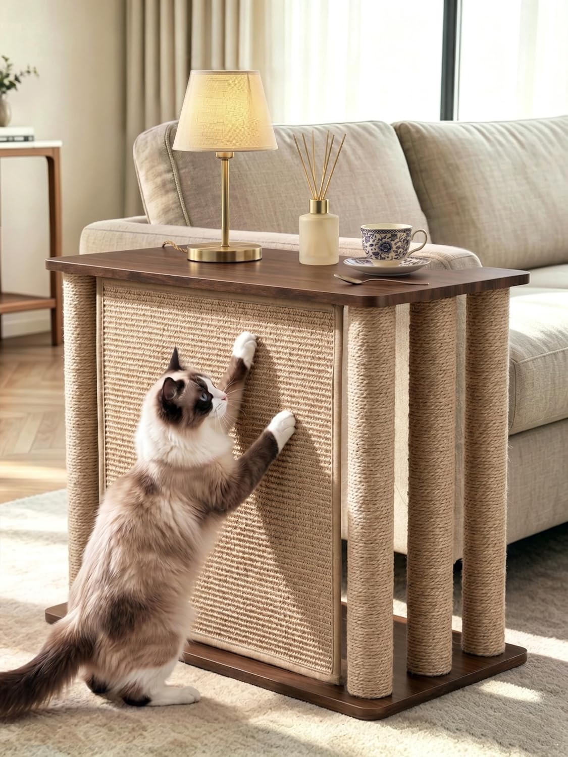 Cat Scratcher Side Table for Couch, Couch Protector