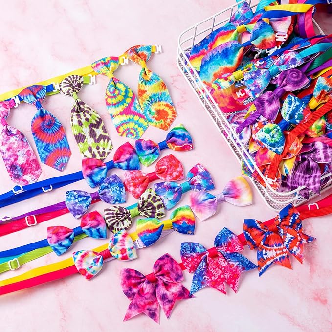 Reginary 100 Pieces Dog Bow Tie Collar Set Include 40 Dog Neckties, and 30 - Image 4