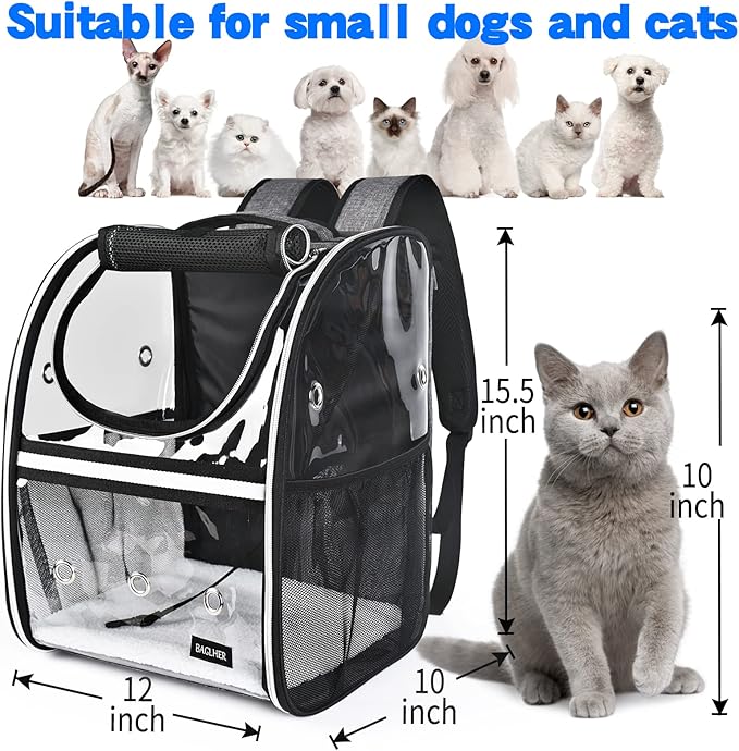 BAGLHER Cat Carrier Backpack, Airline Approved Pet Travel Carrier - Image 3